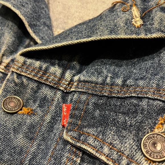 Vintage 70’s / 80’s Big E Type 3 Style Levi’s 501 Denim Jean Jacket 36 - Picture 6 of 7